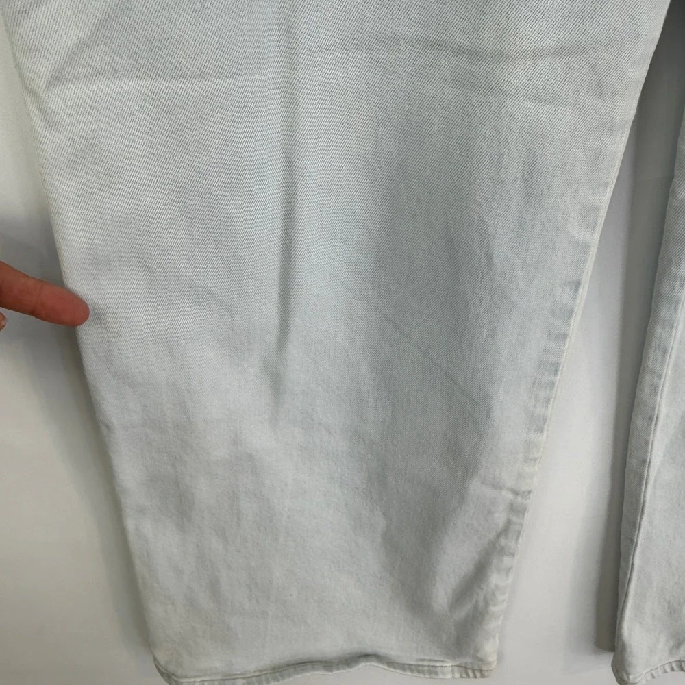 Veronica Beard Grant Wide Leg Jeans Women 30 Aspen Light Wash Braided High Rise